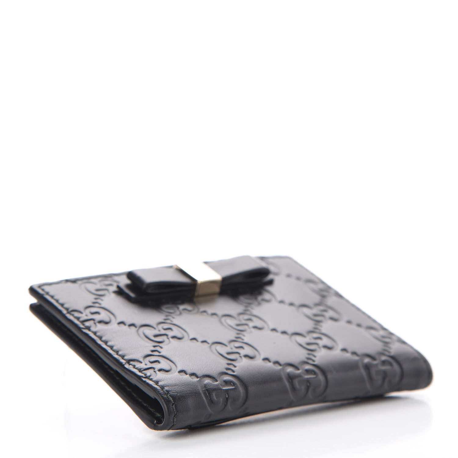 Gucci Guccissima Bow Train Pass Case Black 4 of 7