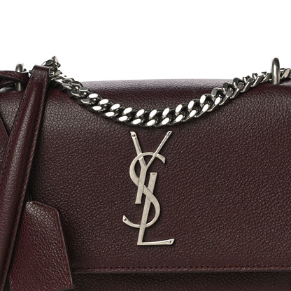 Saint Laurent Grained Calfskin Small Monogram Sunset Amaranto 8 of 12