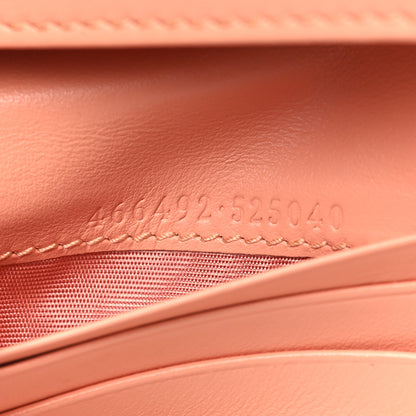 Gucci Calfskin Vertical Ring Matelasse GG Marmont Card Case Wallet Peachy Chic 6 of 11