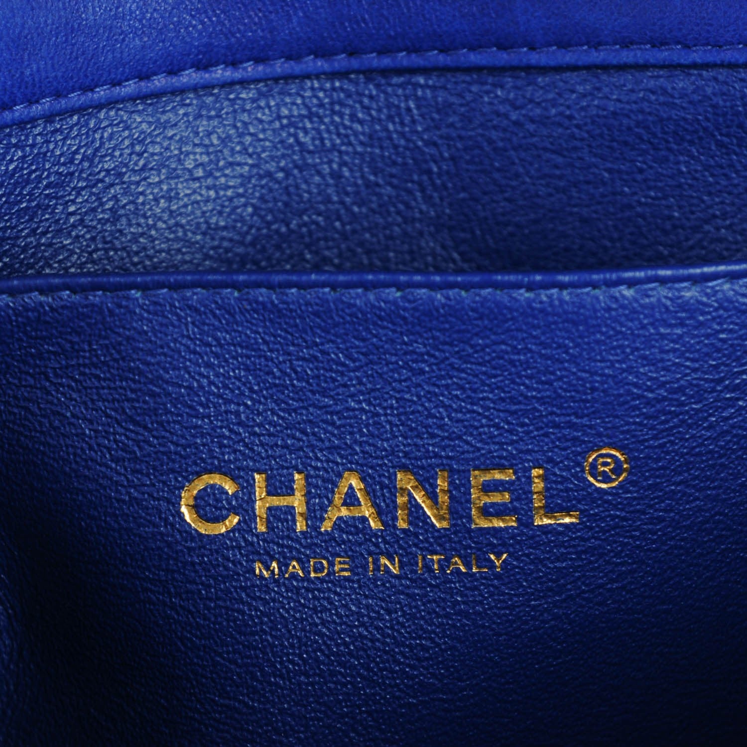 Chanel Lambskin Quilted Clutch With Chain Flap Blue 7 of 8