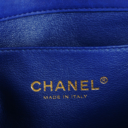 Chanel Lambskin Quilted Clutch With Chain Flap Blue 7 of 8