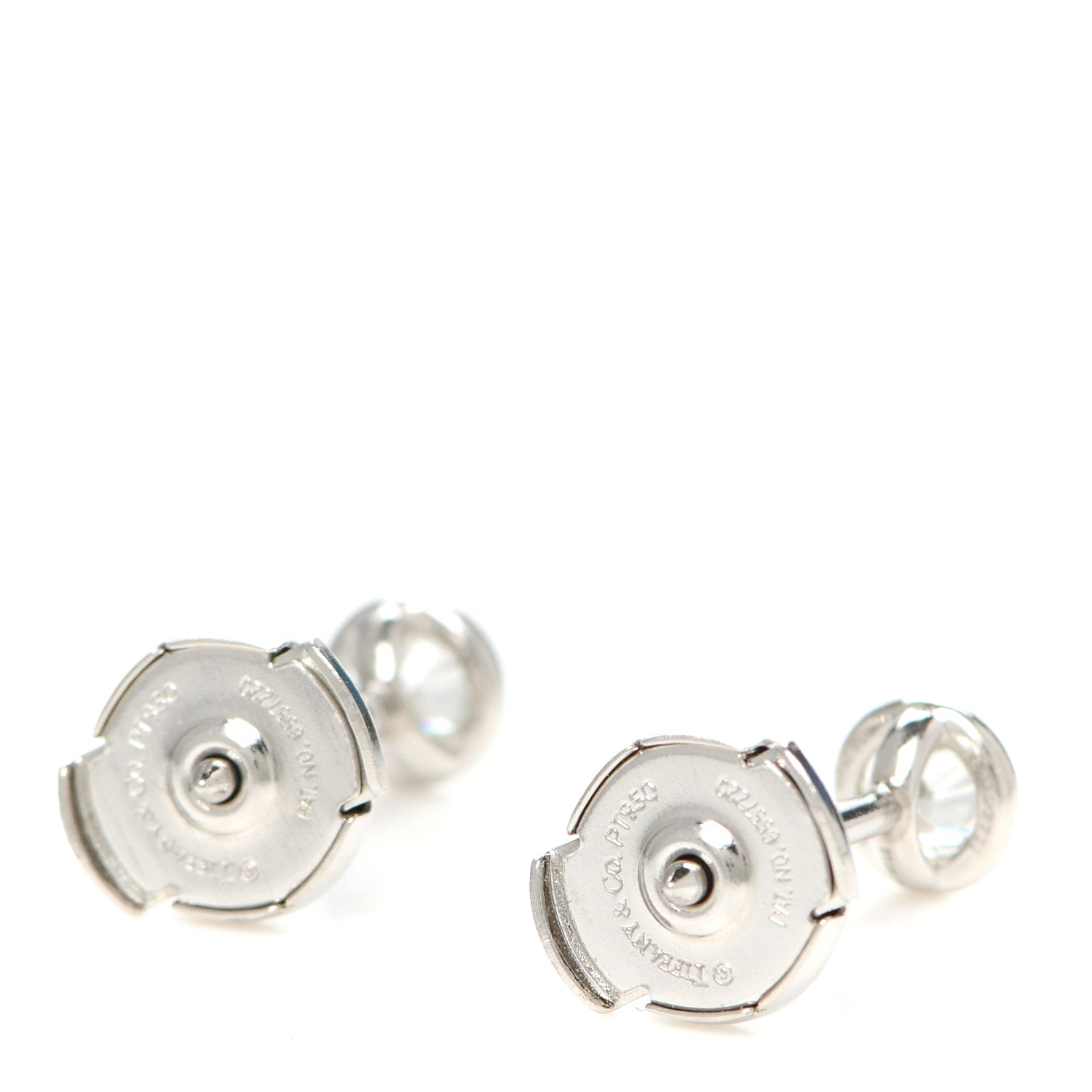 Tiffany Platinum Diamond .41ctw Elsa Peretti Diamonds By The Yard Earrings 3 of 5