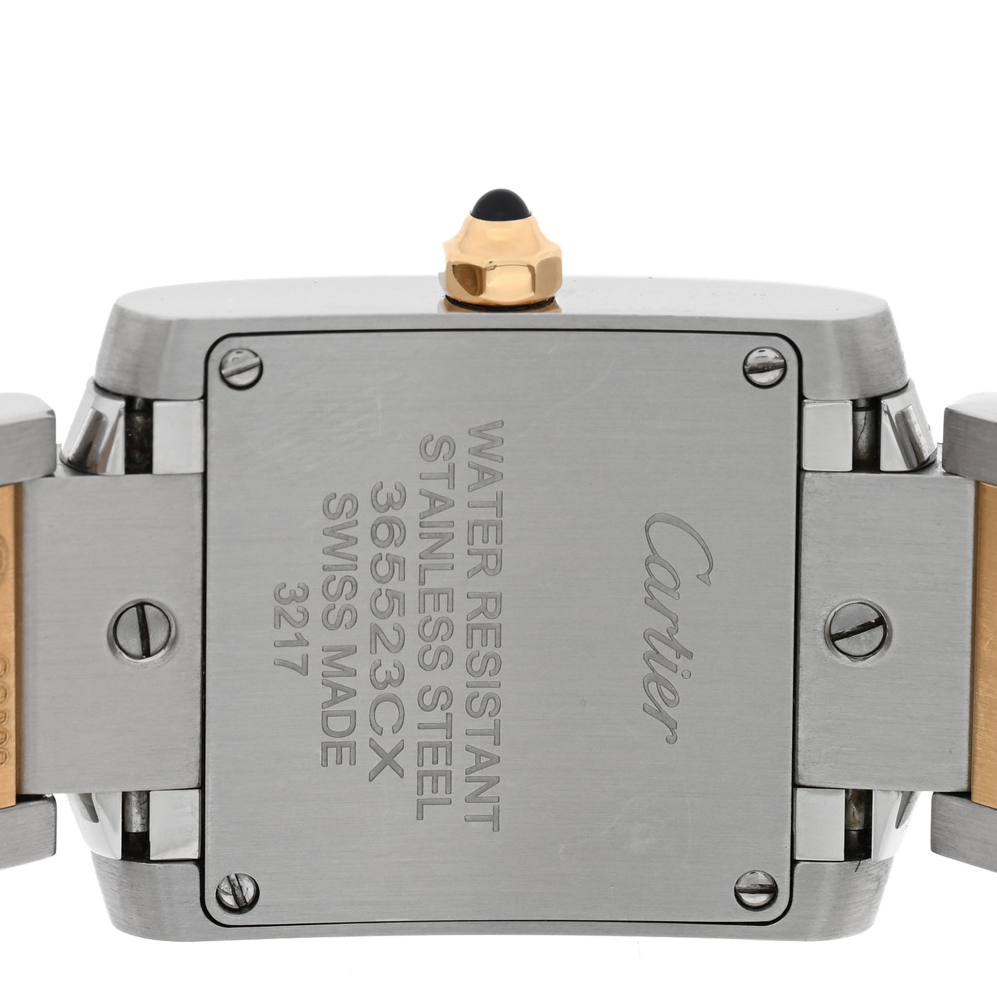 Stainless Steel 18K Yellow Gold 20mm Tank Francaise Quartz Watch