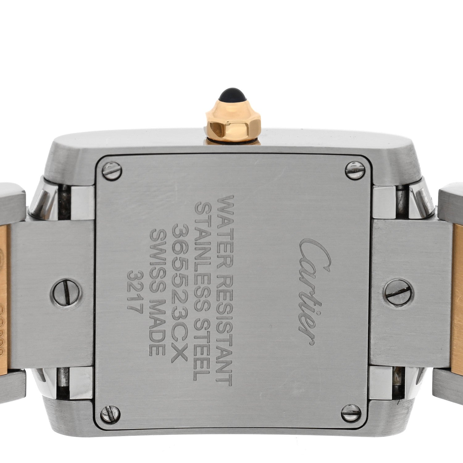 Cartier Stainless Steel 18K Yellow Gold 20mm Tank Francaise Quartz Watch 4 of 5