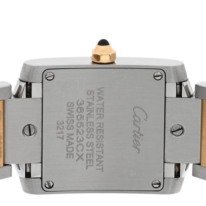 Cartier Stainless Steel 18K Yellow Gold 20mm Tank Francaise Quartz Watch 4 of 5