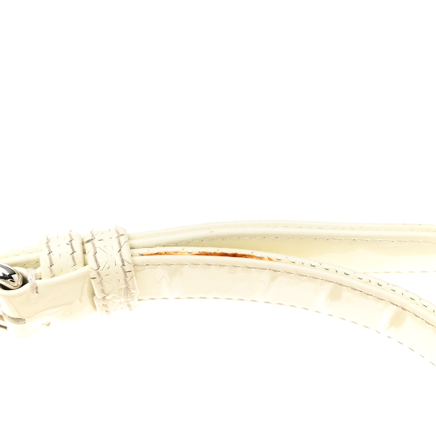 Patent Micro-Cannage Medium Lady Dior White