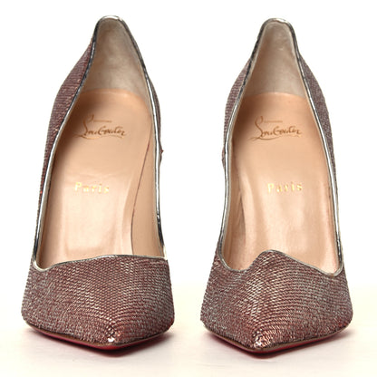Christian Louboutin Paillettes Sirene Nappa Laminated Specchio So Kate 120 Pumps 40 Nude 4 of 6