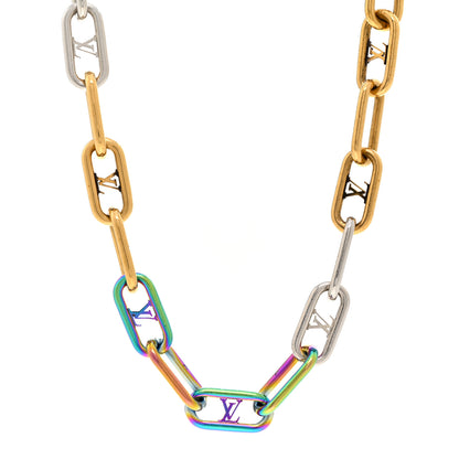 Louis Vuitton Metal My LV Chain Necklace Rainbow 1 of 4