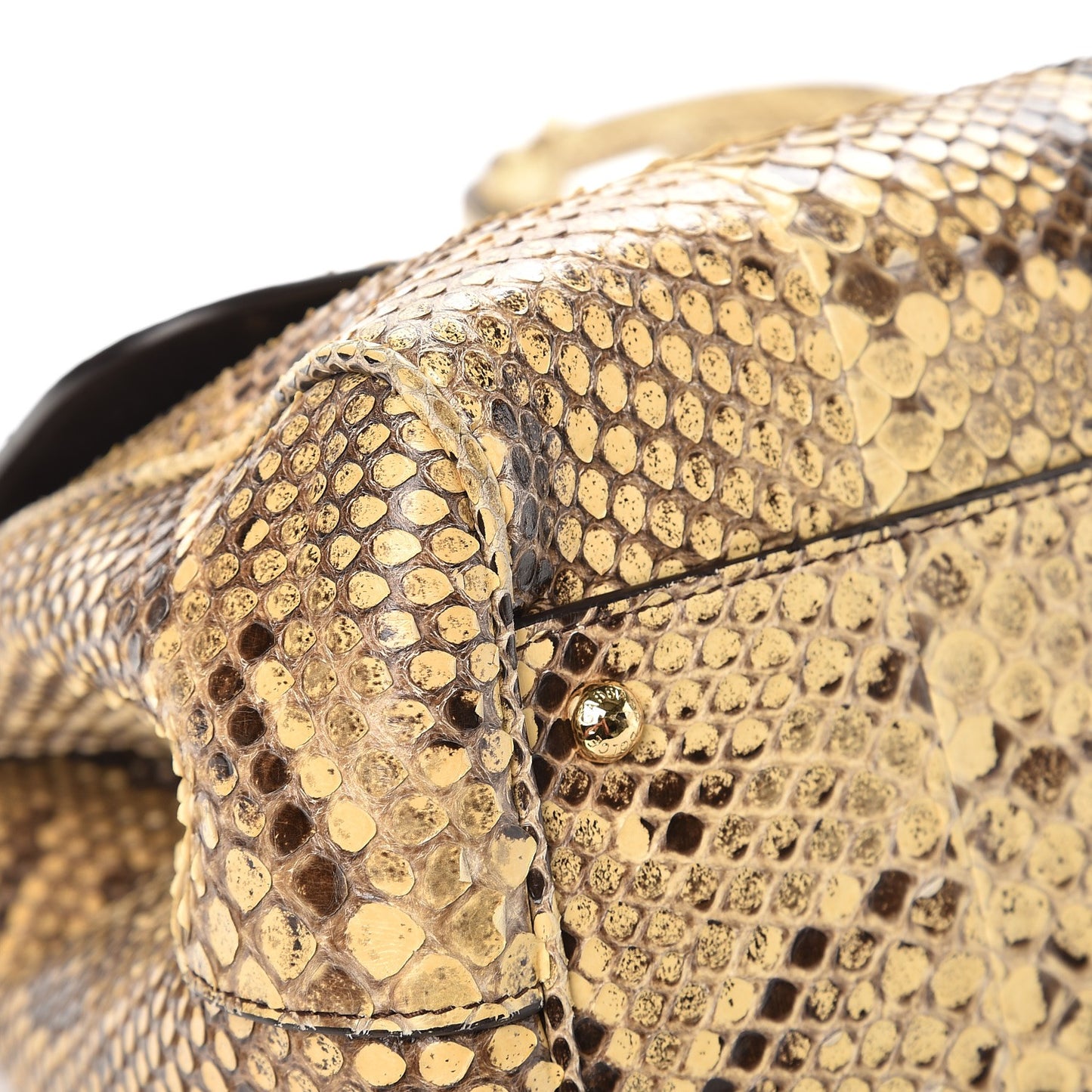 Python Large Miss Sicily Satchel Beige