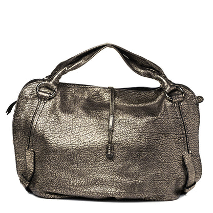 Celine Metallic Calfskin Bittersweet Hobo Pewter 1 of 9
