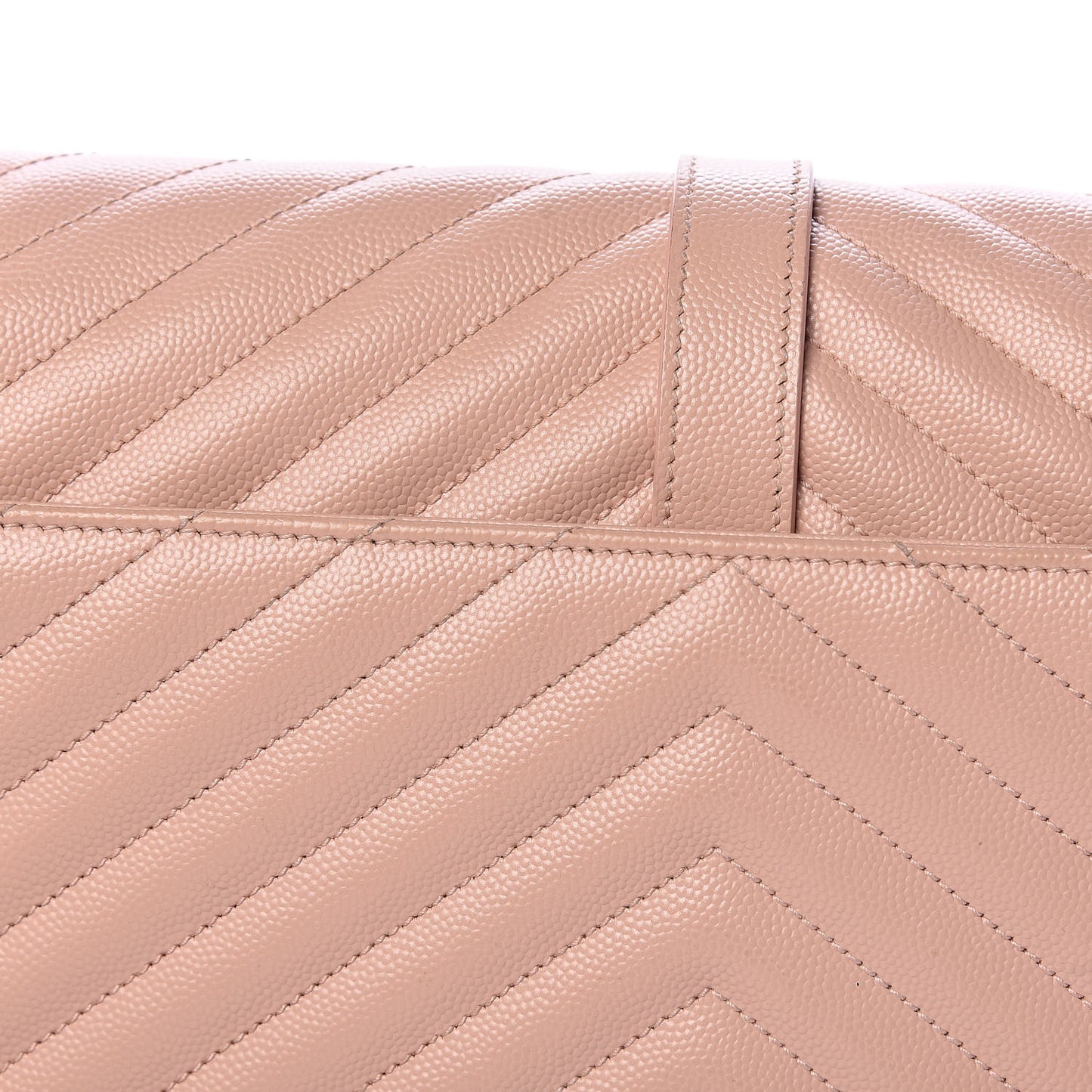 Grain De Poudre Matelasse Chevron Large Monogram Satchel Pale Pink