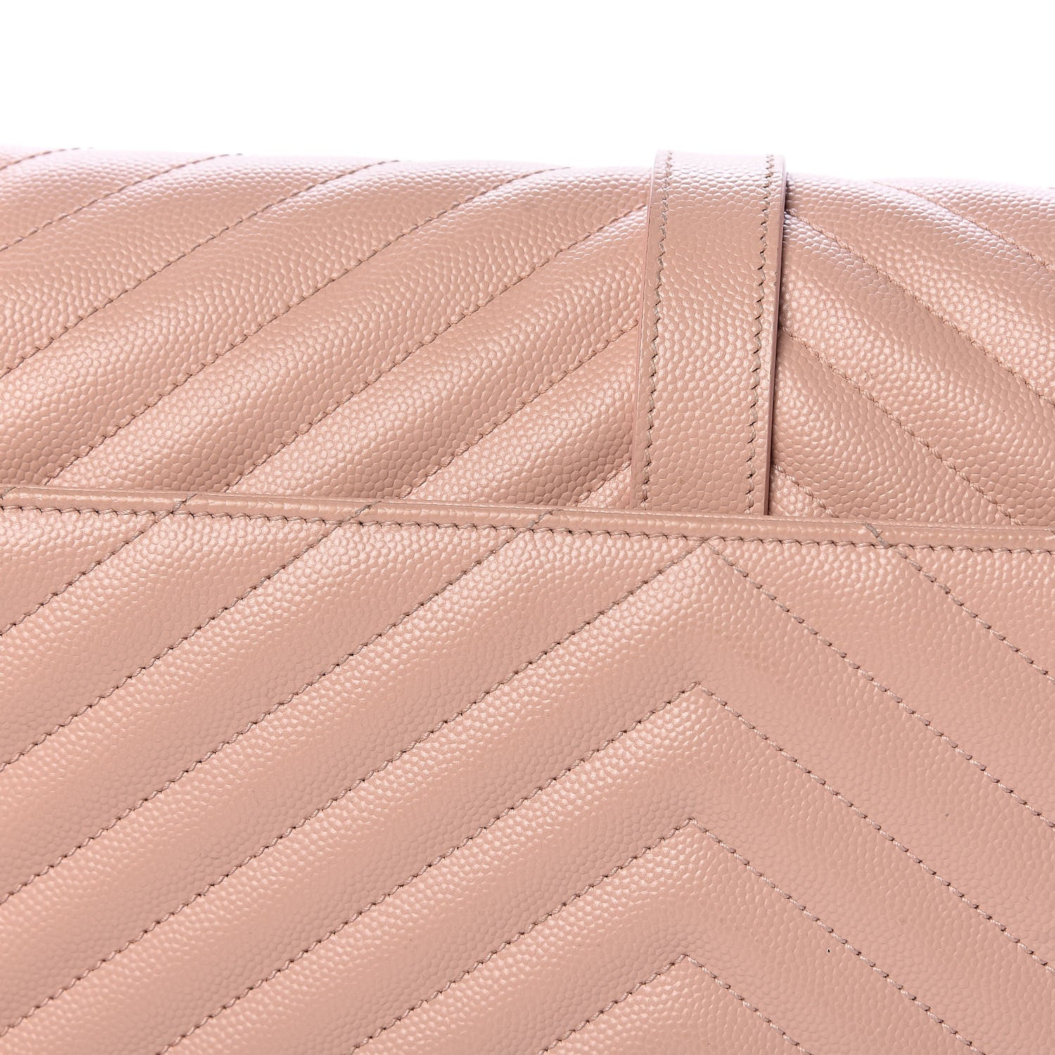 Saint Laurent Grain De Poudre Matelasse Chevron Large Monogram Satchel Pale Pink 13 of 16