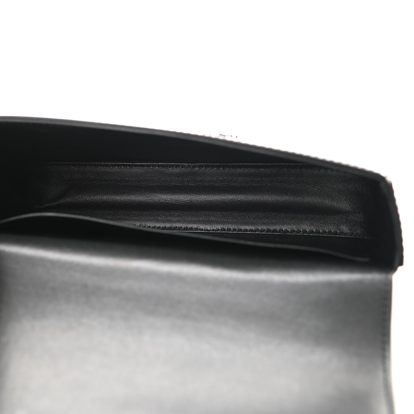 Shiny Calfskin Triomphe Chain Shoulder Bag Black