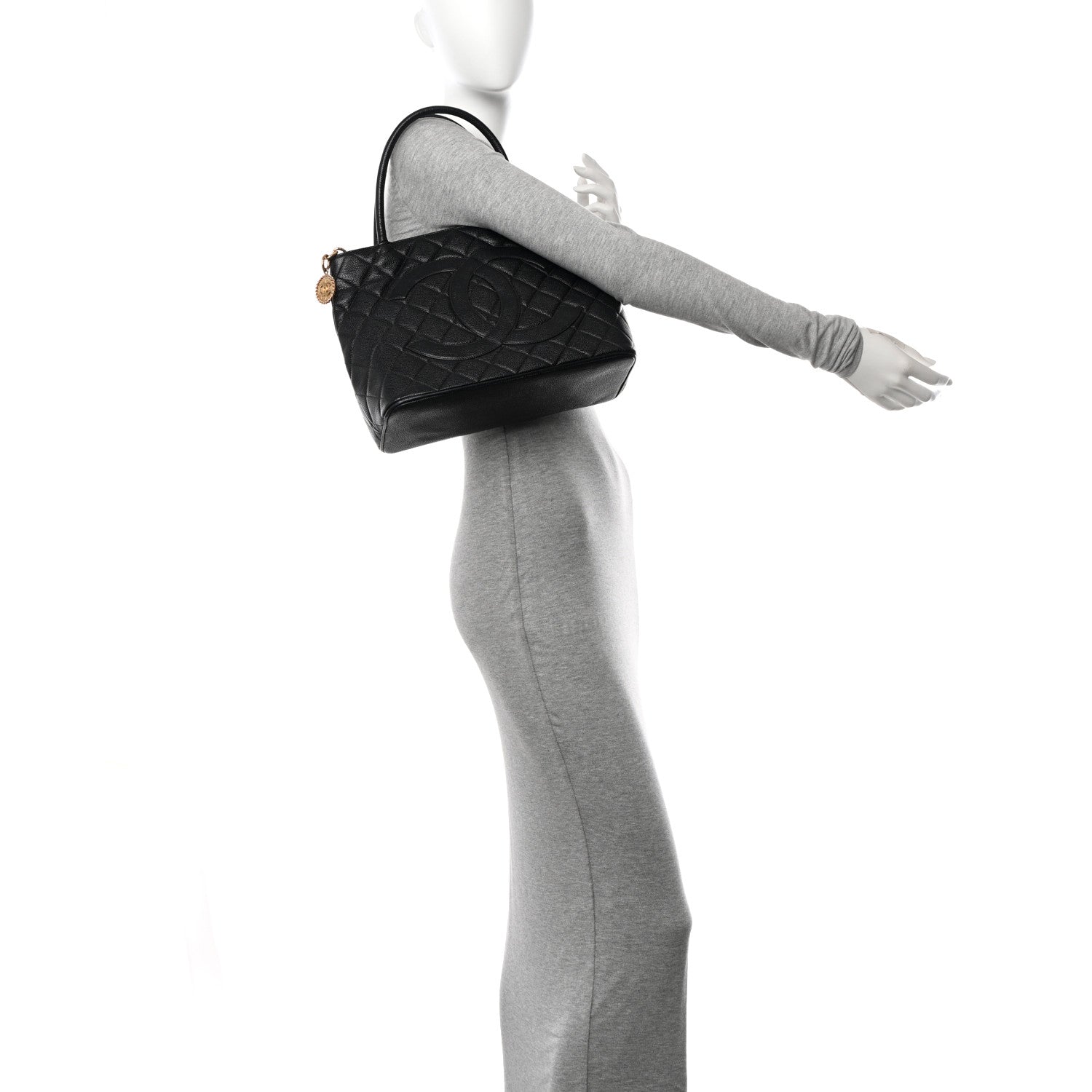 Chanel Caviar Quilted Medallion Tote Black 2 of 17