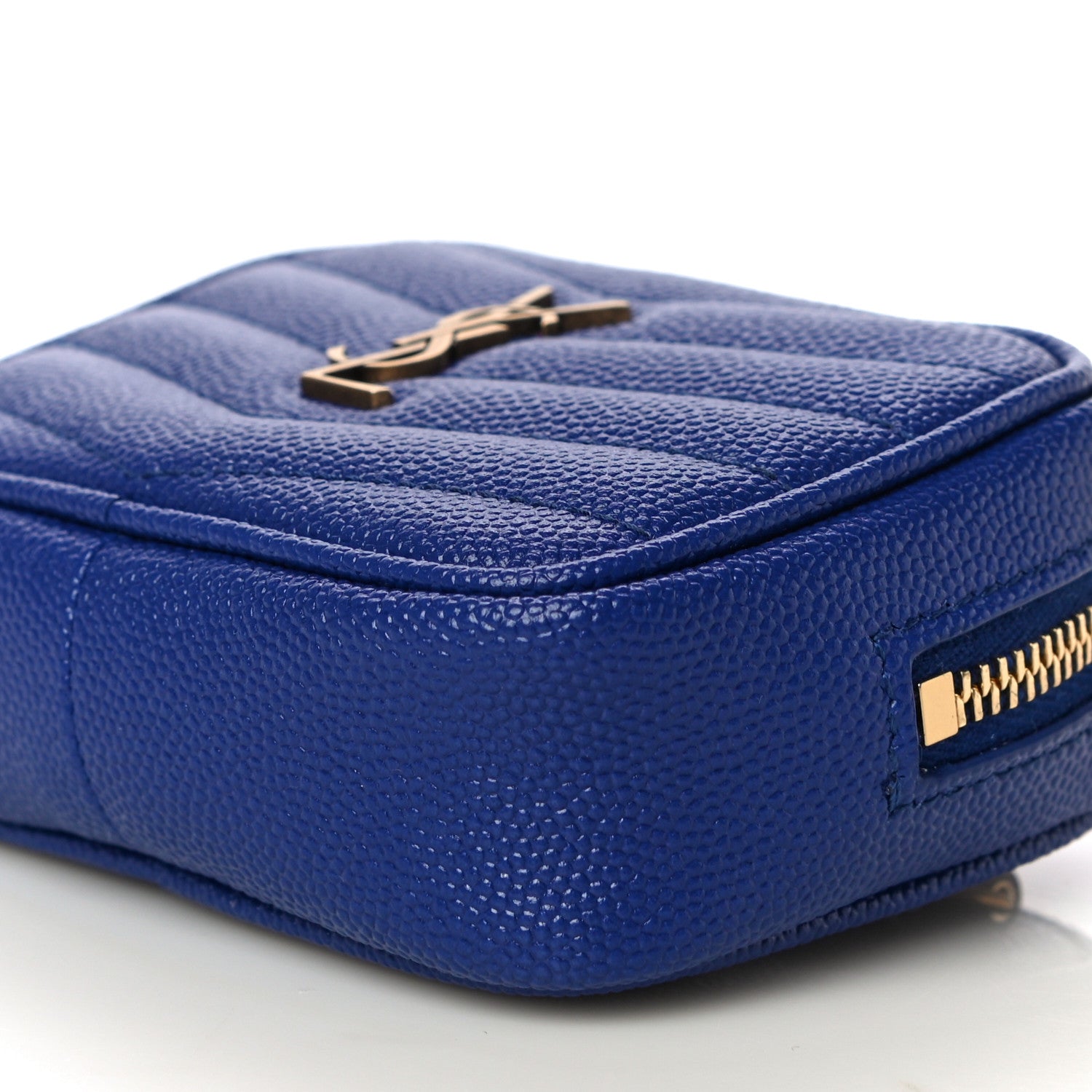Saint Laurent Grain De Poudre Matelasse Monogram Baby Lou Camera Bag Sapphire Blue 9 of 9