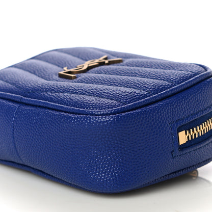 Saint Laurent Grain De Poudre Matelasse Monogram Baby Lou Camera Bag Sapphire Blue 9 of 9