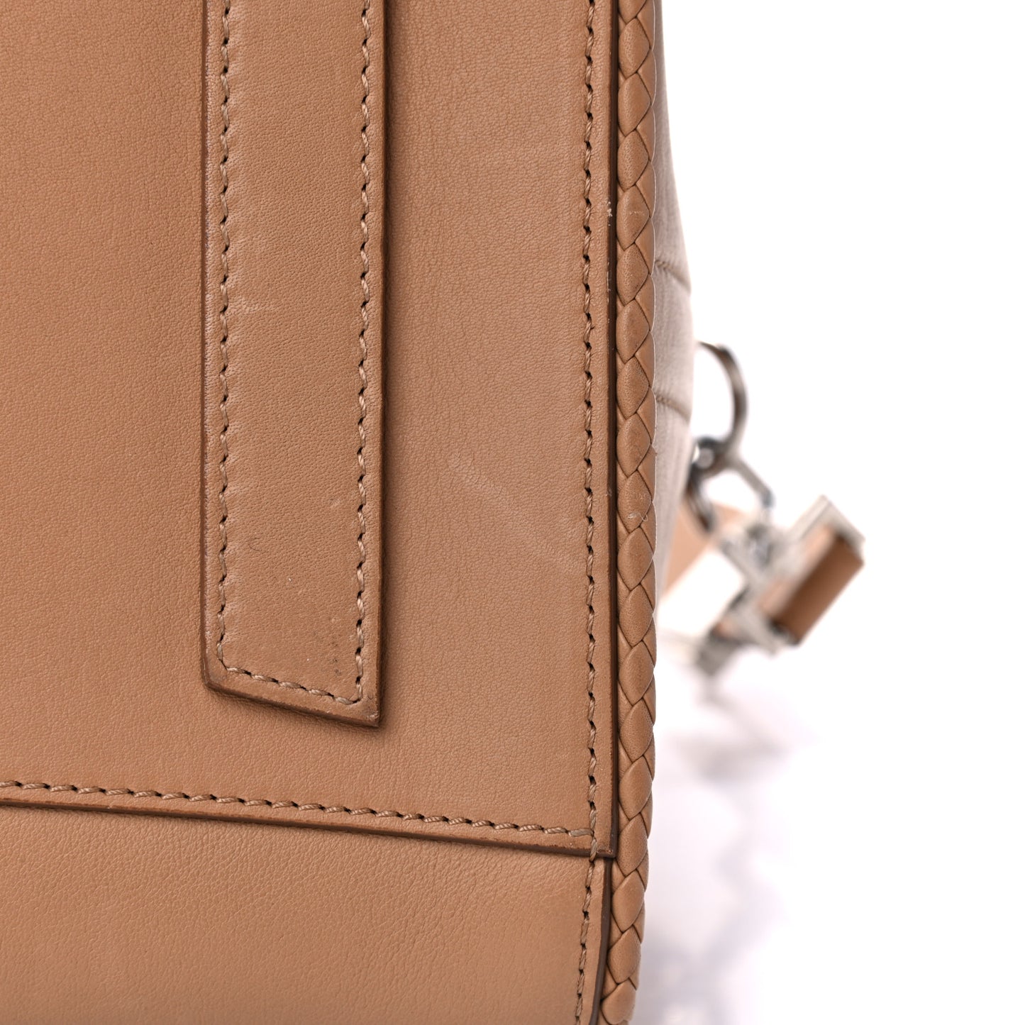 Sugar Goatskin Braided Medium Antigona Medium Beige