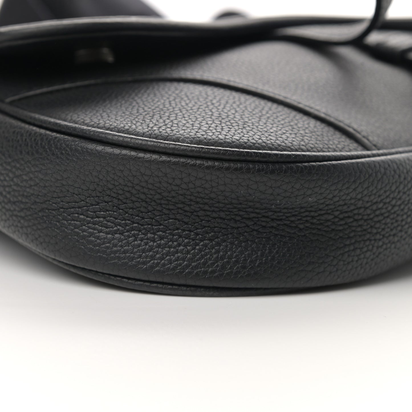 Grained Calfskin Kim Jones Saddle Bag Black