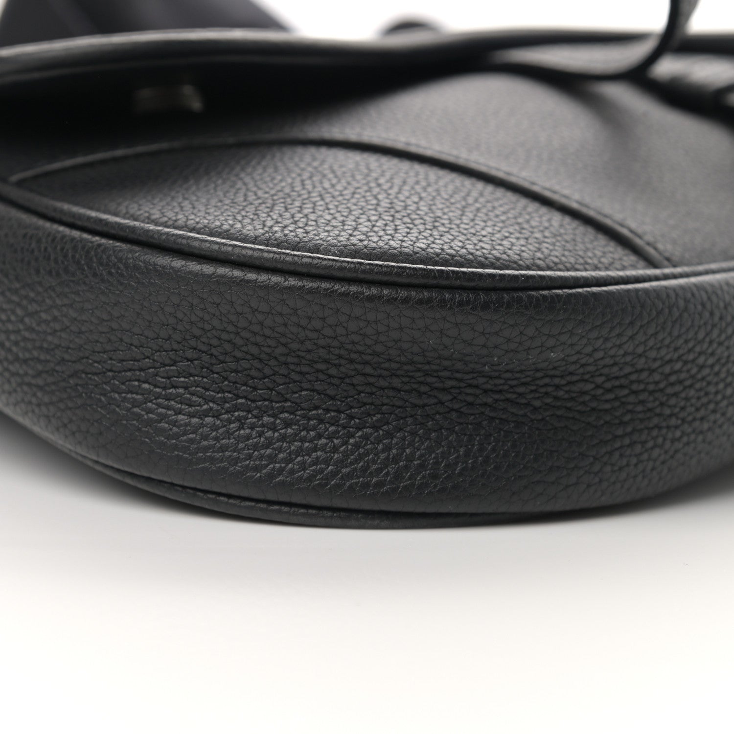 Christian Dior Grained Calfskin Kim Jones Saddle Bag Black 10 of 17