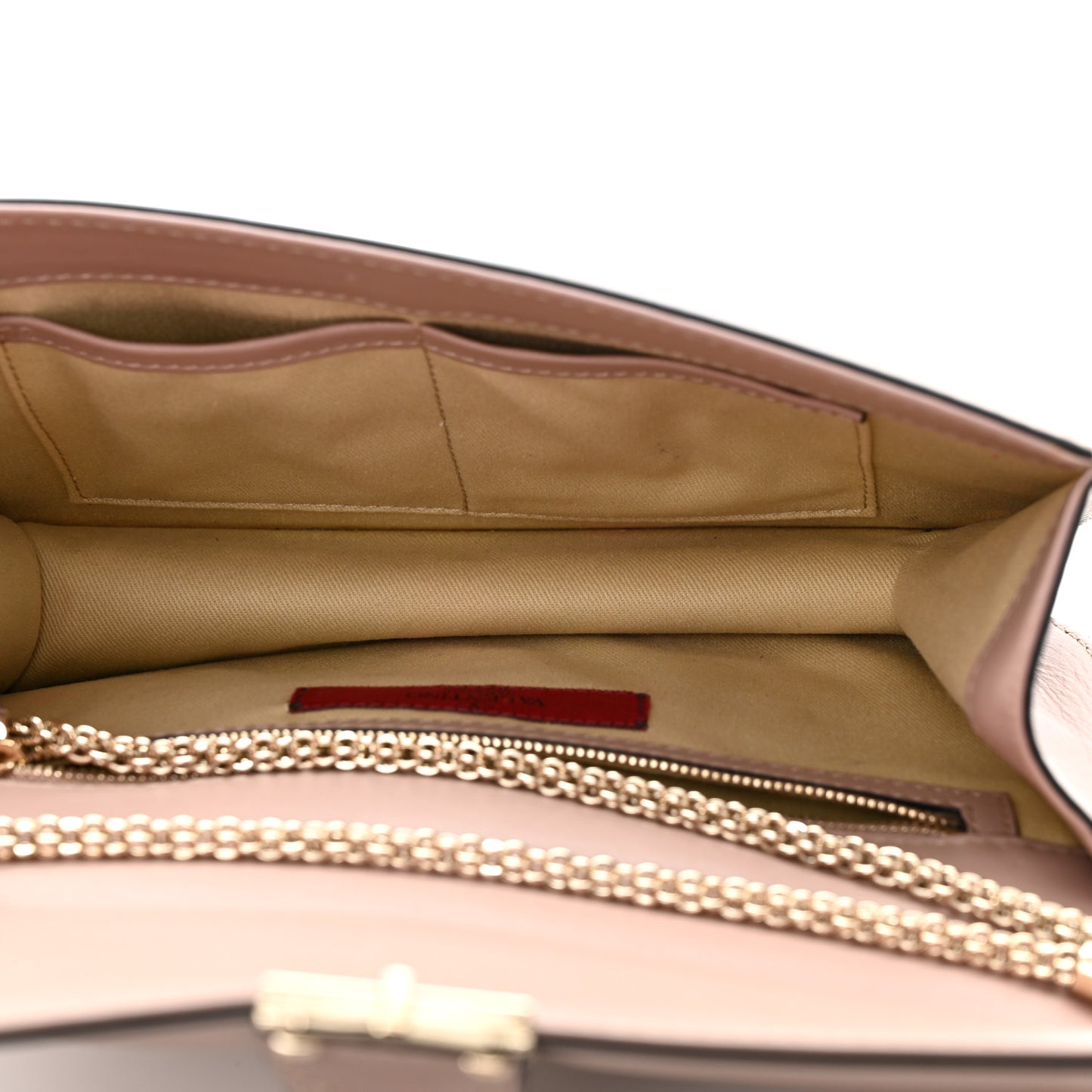 Vitello Medium Glam Lock Rockstud Flap Poudre