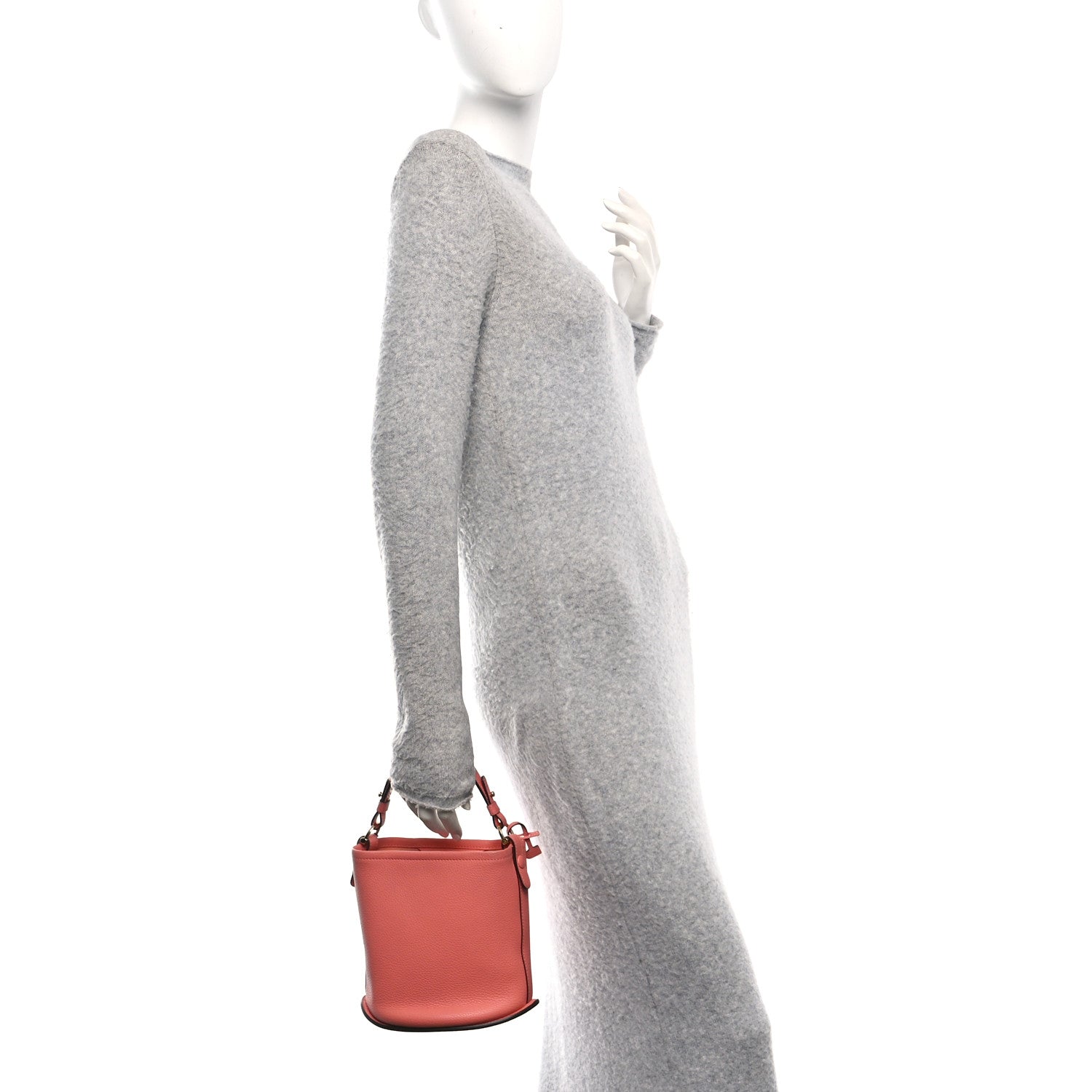 Delvaux Taurillon Mini Pin Daily Surpique Bucket Pink 2 of 9