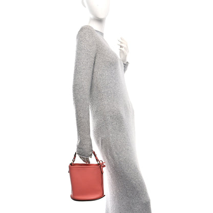 Delvaux Taurillon Mini Pin Daily Surpique Bucket Pink 2 of 9