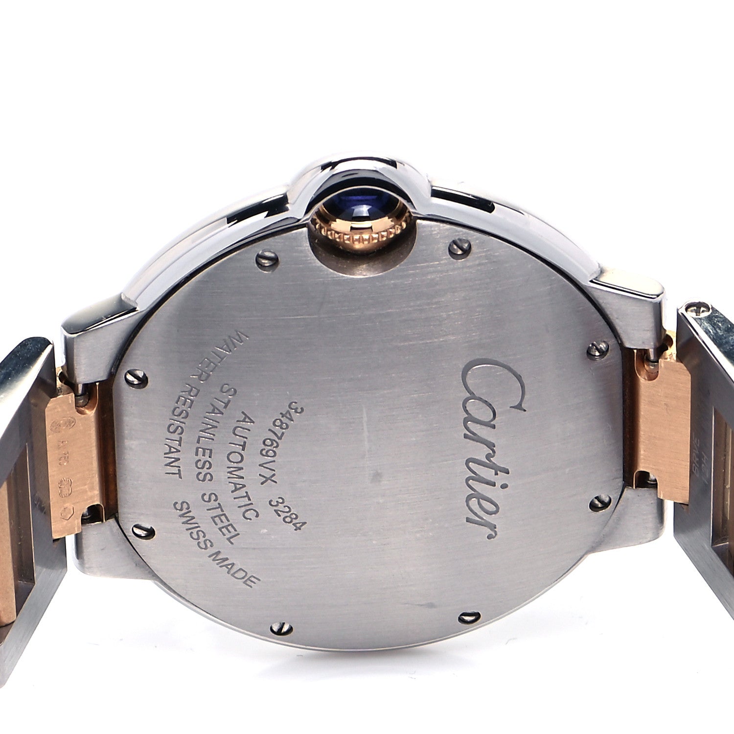 Cartier Stainless Steel 18K Pink Gold Pink Mother of Pearl 36mm Ballon Bleu De Cartier Automatic Watch 4 of 4