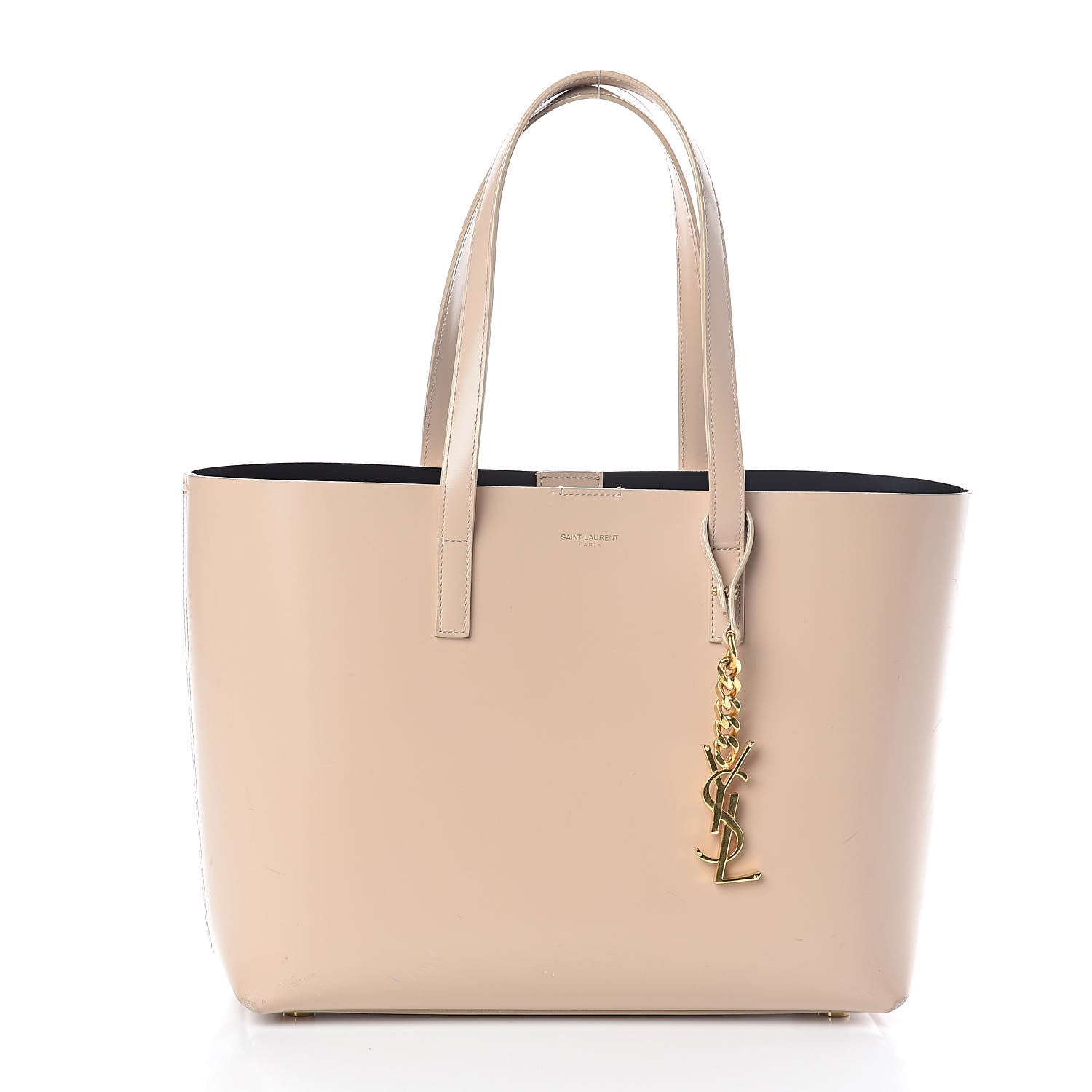 Saint Laurent Calfskin Classic Monogram Double Face Tote Nude Powder 3 of 10