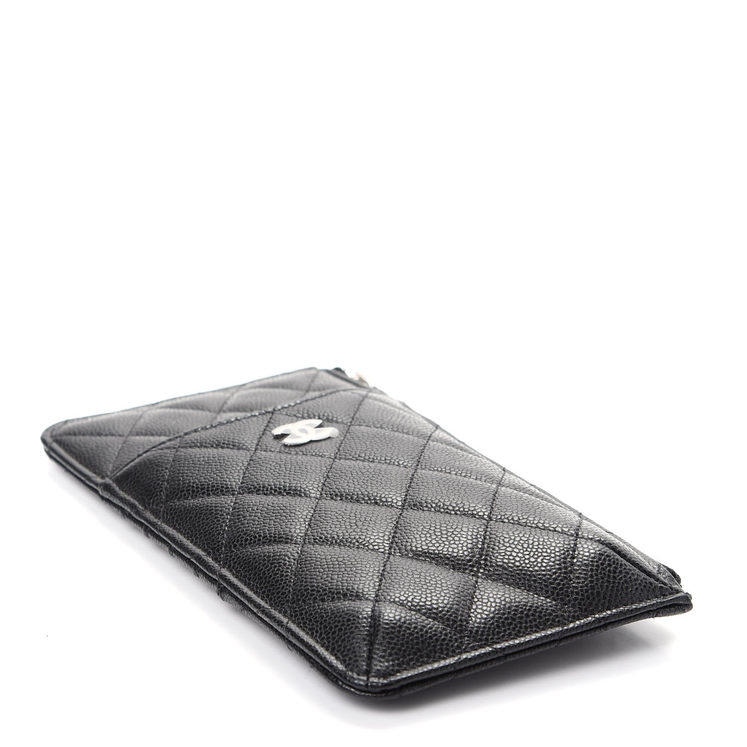Chanel Caviar Quilted Classic Flat Wallet Pouch Black 4 of 8