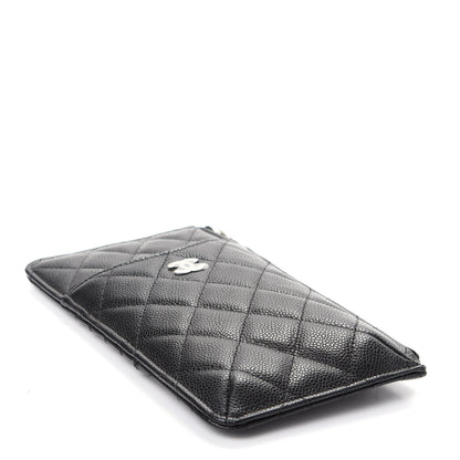 Chanel Caviar Quilted Classic Flat Wallet Pouch Black 4 of 8