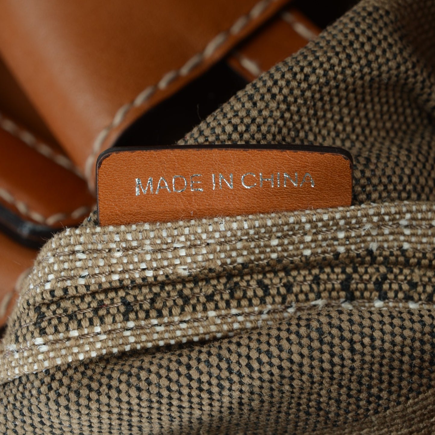 Canvas Mega Check Medium Susanna Hobo Saddle Brown