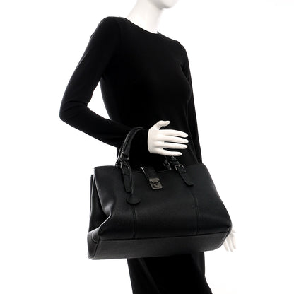 Bottega Veneta Cervo Medium Roma Tote Nero Black 2 of 8