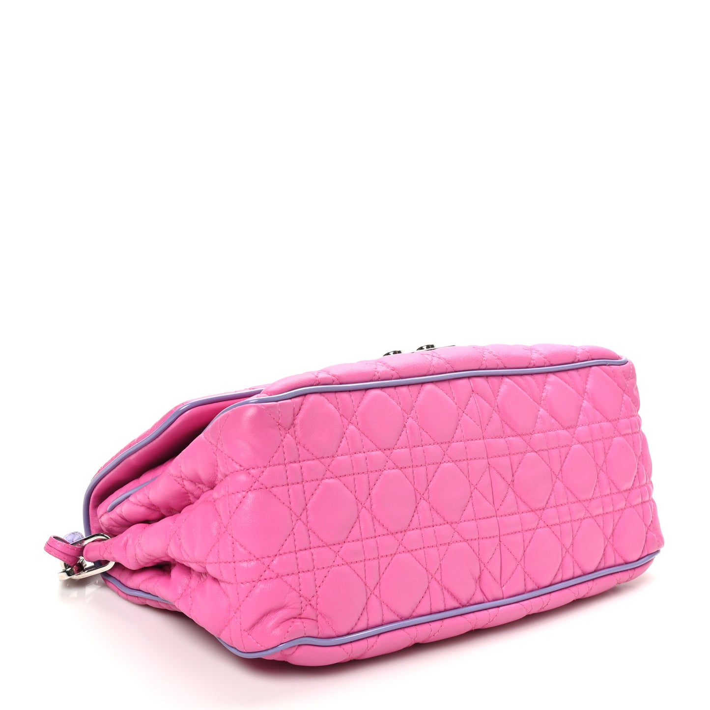 Lambskin Cannage New Lock Flap Pink Purple