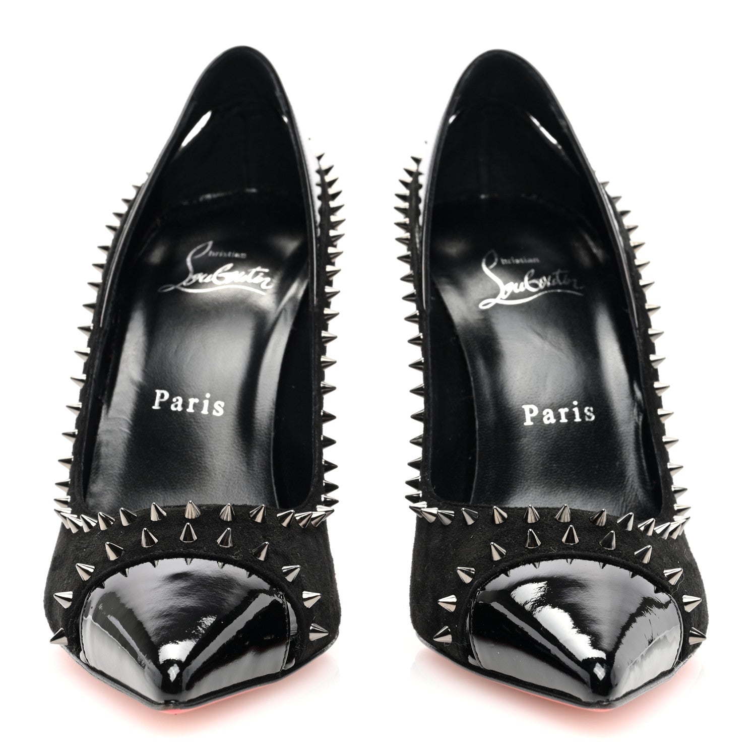 Christian Louboutin Veau Velours Duvette 100 Pumps 37 Black Gun 2 of 7