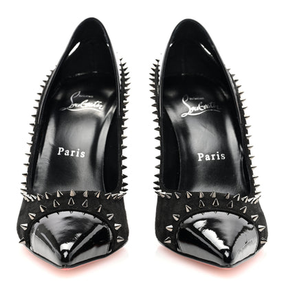 Christian Louboutin Veau Velours Duvette 100 Pumps 37 Black Gun 2 of 7