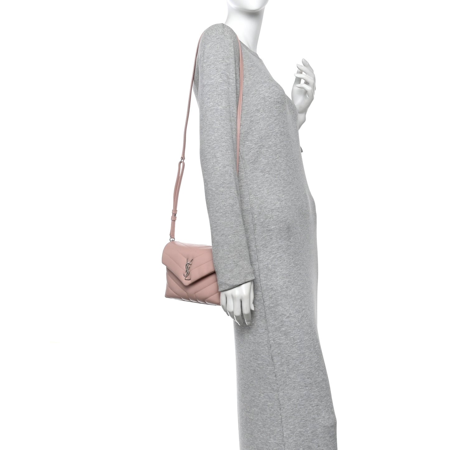 Calfskin Y Quilted Monogram Toy Loulou Crossbody Bag Pale Blush