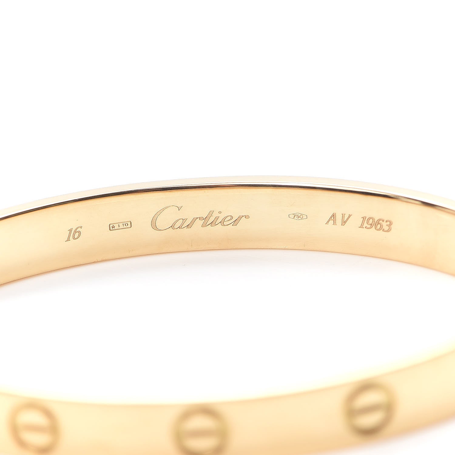 Cartier 18K Yellow Gold LOVE Bracelet 16 5 of 5
