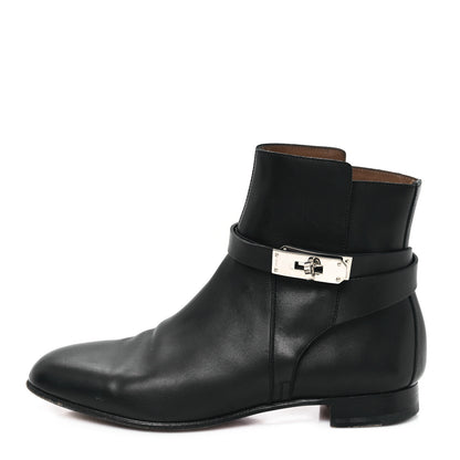 Hermes Calfskin Neo Low Boots 38 Black 1 of 9