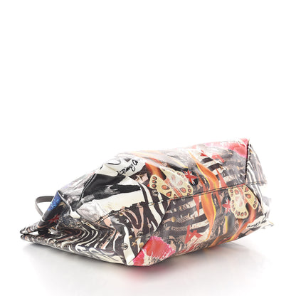Jimmy Choo Glazed Canvas Project Pep Tote Black 4 of 9