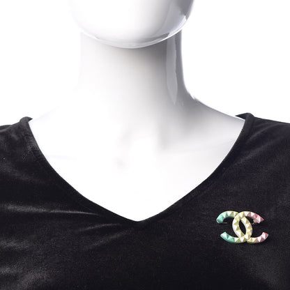 Chanel Metal Studded CC Rainbow Brooch Multicolor 2 of 5