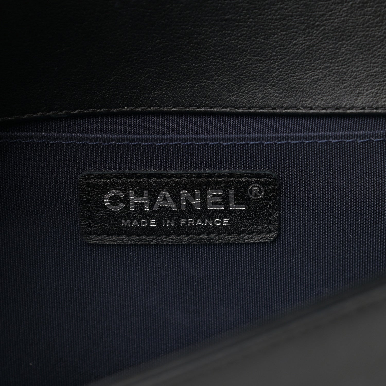 Chanel Calfskin Tweed Chain Chevron Boy Flap Black 6 of 15