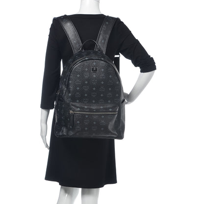 MCM Visetos Medium Stark Backpack Black 2 of 12