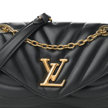 Louis Vuitton Calfskin LV New Wave Chain Bag Black 7 of 10
