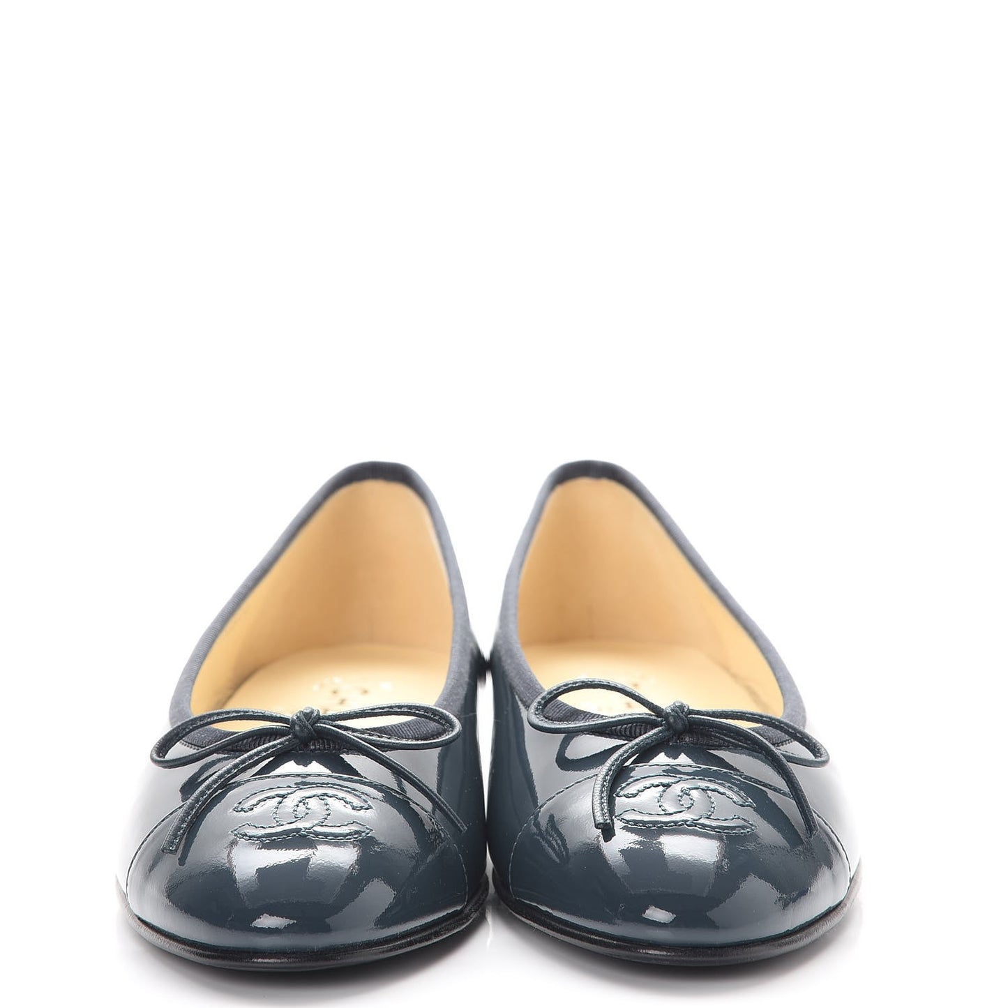 Patent CC Cap Toe Ballerina Flats 37.5 Dark Blue