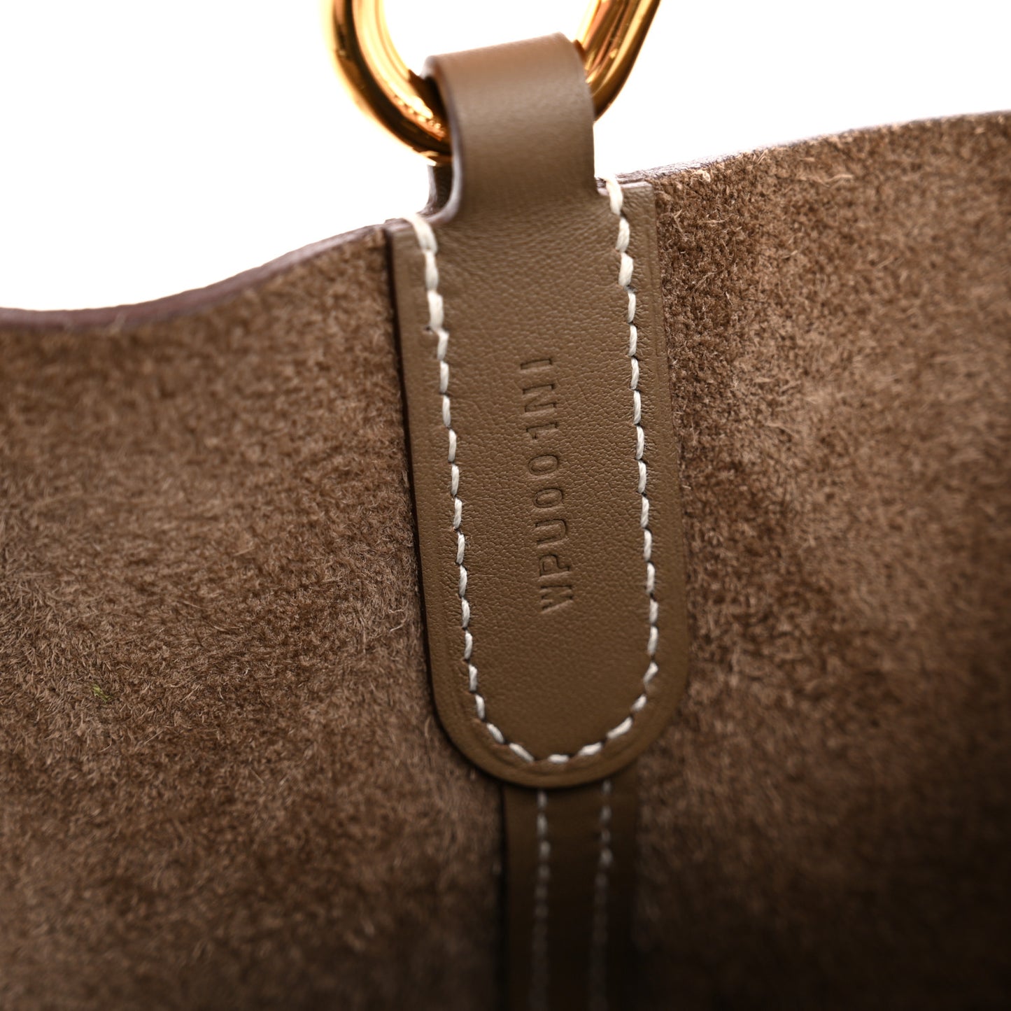 Taurillon Clemence Swift In-The-Loop 18 Bag Etoupe