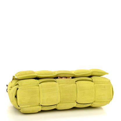 Bottega Veneta Suede Maxi Intrecciato Padded Chain Cassette Crossbody Bag Kiwi 4 of 13