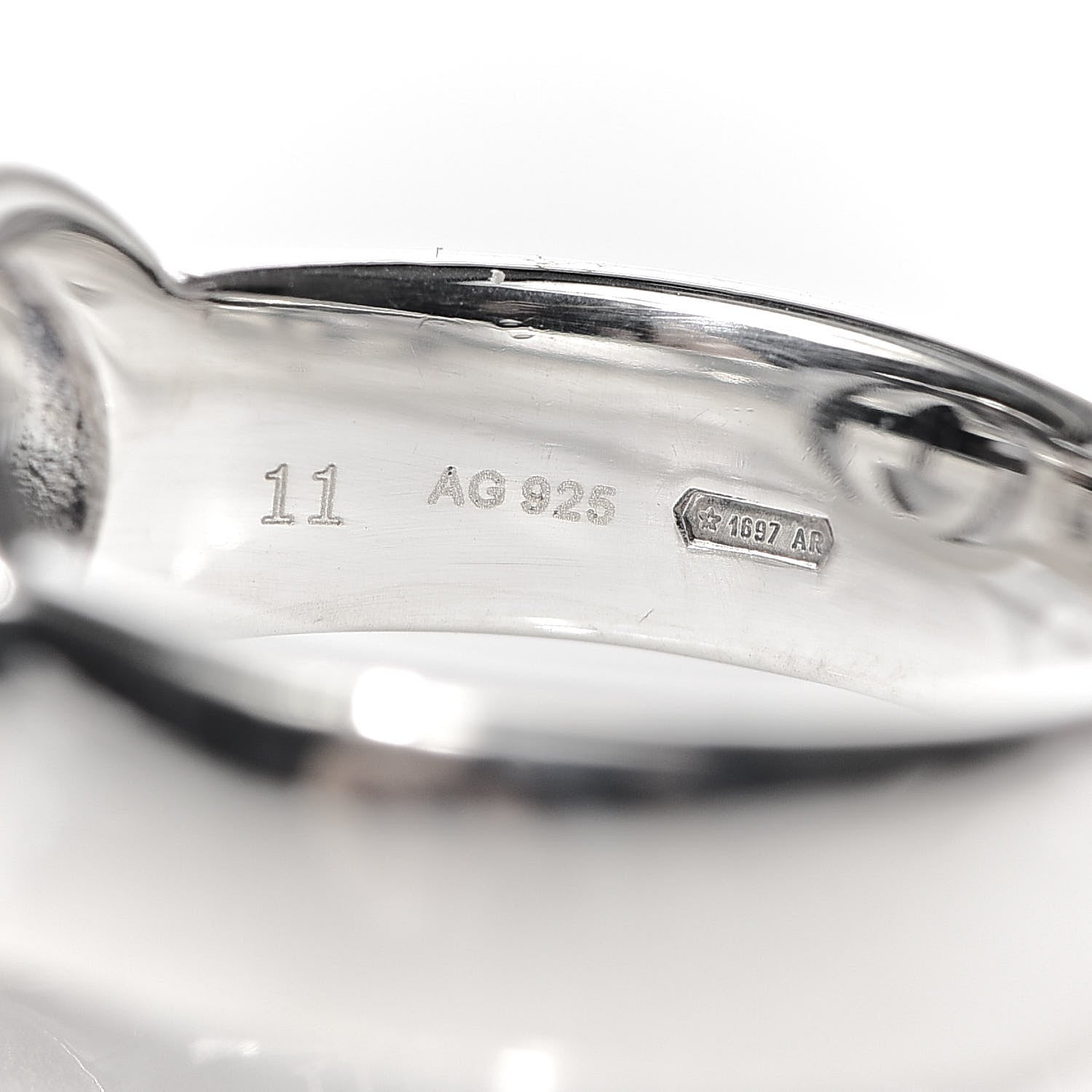 Gucci Sterling Silver Interlocking G Ring 51 5.75 4 of 6