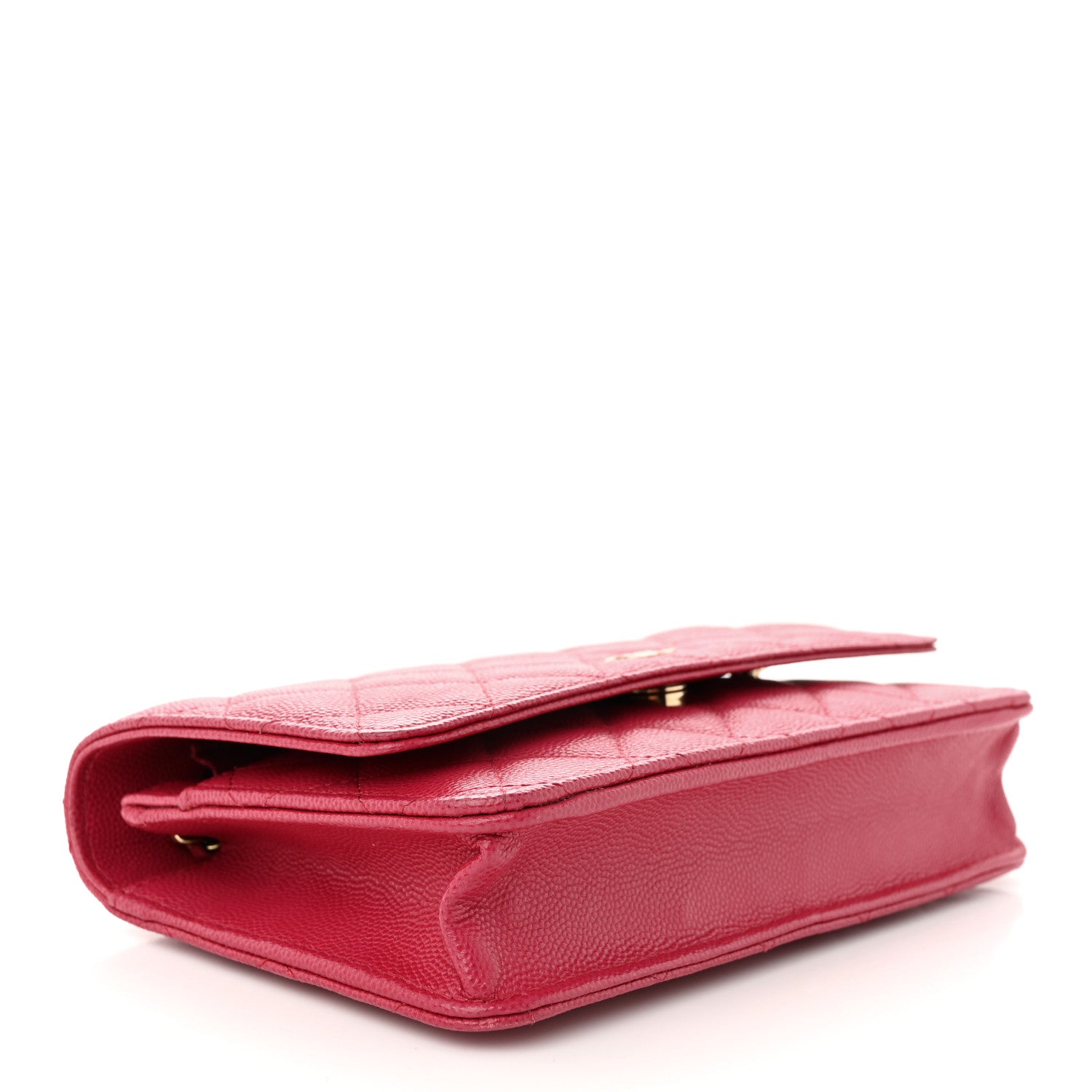 Chanel Caviar Quilted Wallet on Chain WOC Dark Pink 4 of 12
