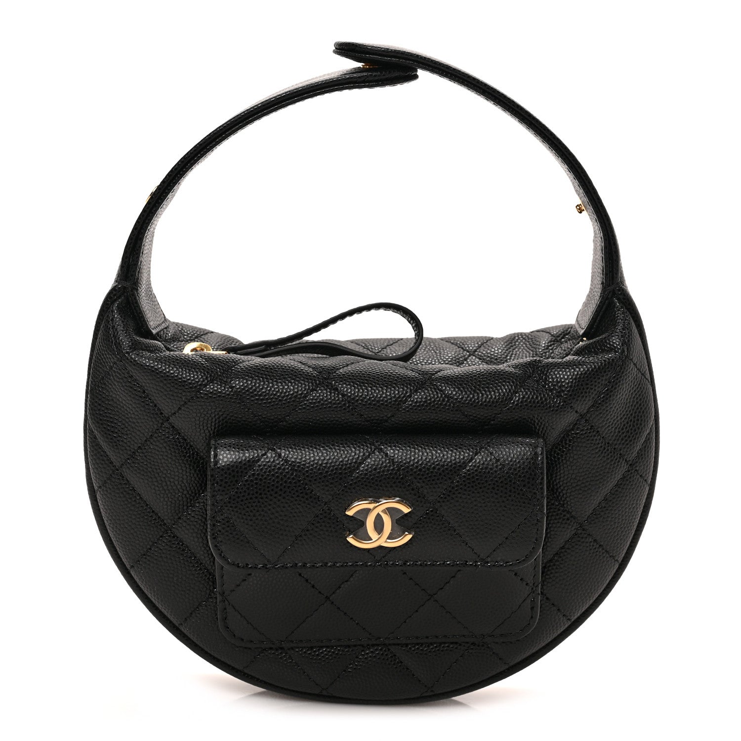 Chanel Caviar Quilted Polly Pocket Pouch Hobo Black 1 of 9