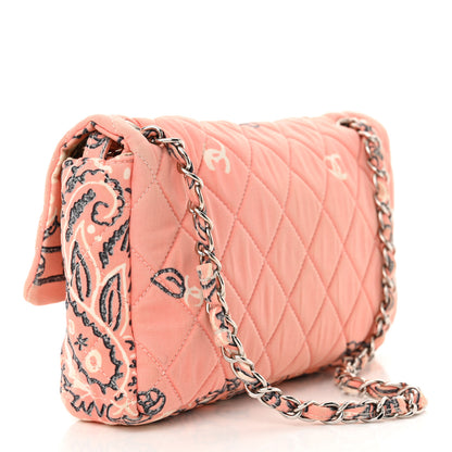 Chanel Cotton Quilted Small Bandana Single Flap Pink 3 of 10